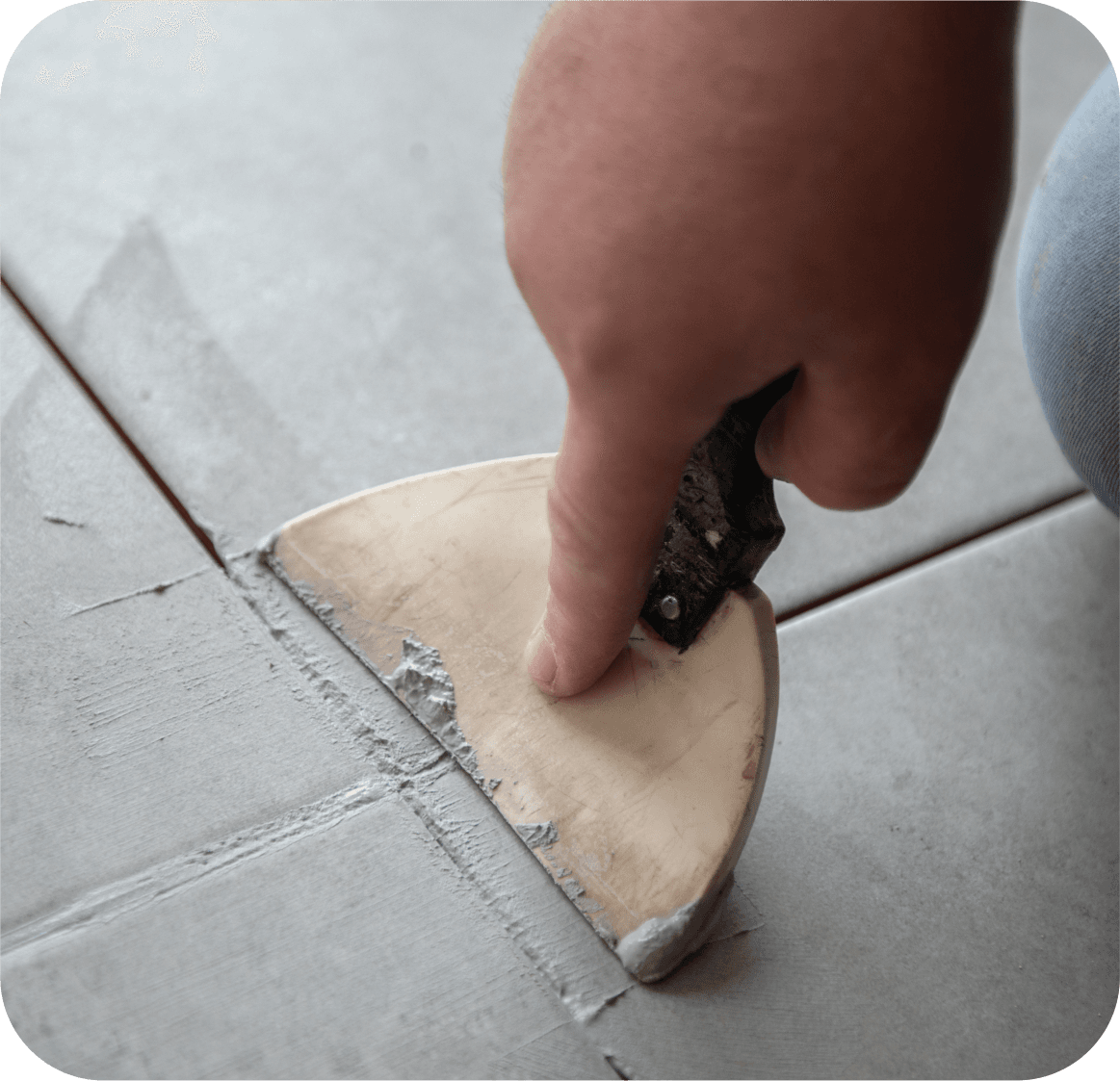 Tile Grout application